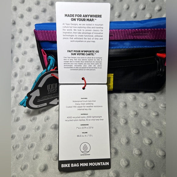 Topo Designs Bike Bag Mini - Mountain NWT Retired Colorway MTB Handlebar Bag - Picture 8 of 9